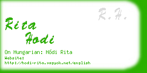 rita hodi business card