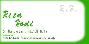 rita hodi business card